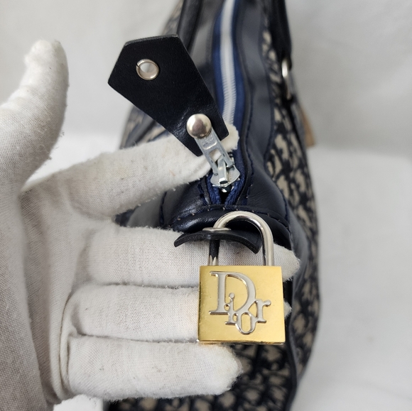 Auth Dior Trotter Montiagne Navy Boston Bag And Wallet Bundle - Picture 7 of 15